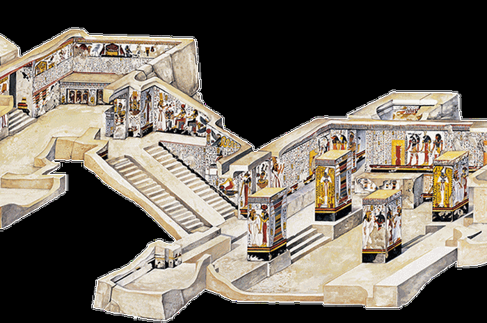 Gambaran makam Nefertari, istri kesayangan Ramses II.