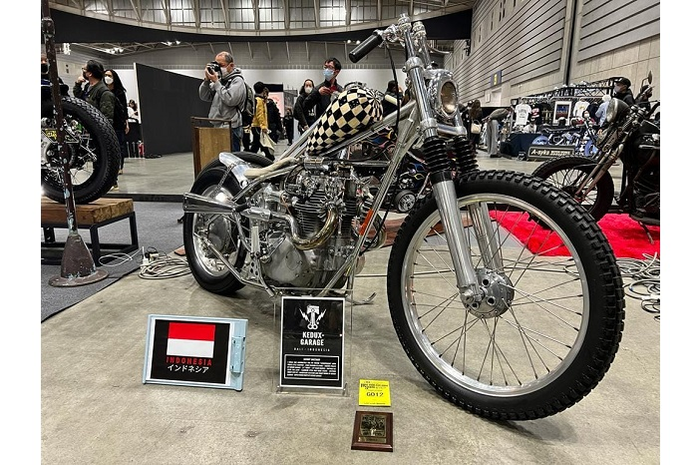 Keren, motor custom karya bengkel Kedux Garage Bali dipamerkan di ajang Yokohama Hot Rod Custom Show 2021, Jepang.