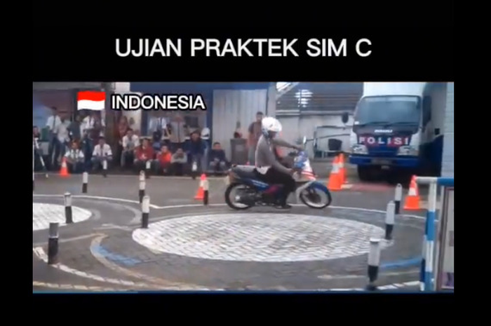 Video Ujian Praktik SIM di Indonesia, Ternyata Jauh Lebih Susah Dibanding di Luar Negeri