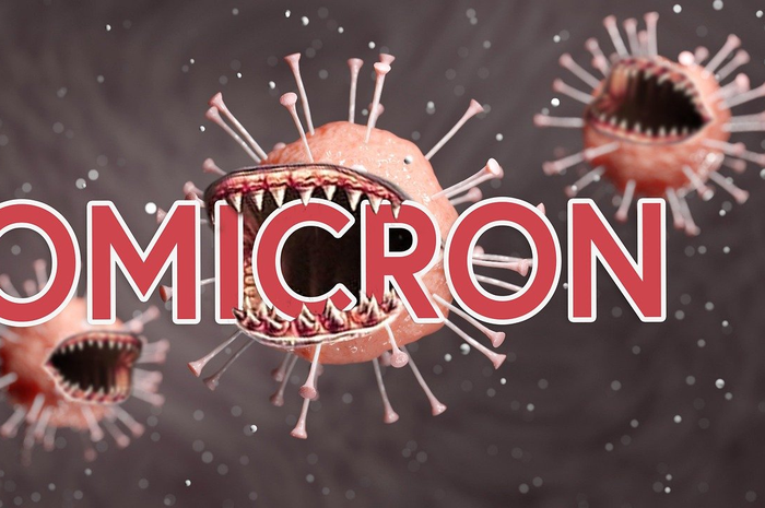 Virus corona varian Omicron.