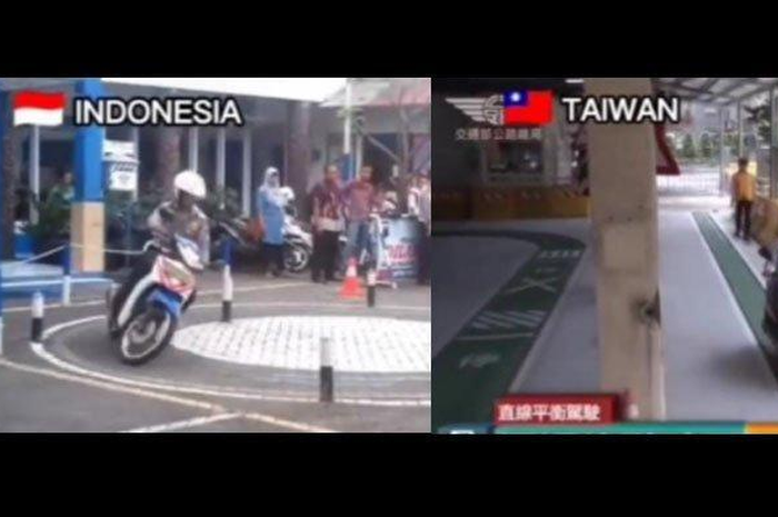 Tangkap layar video perbandingan ujian SIM di Indonesia vs Taiwan