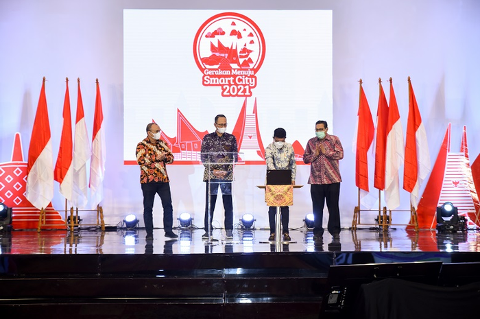 Peluncuran Virtual Exhibition Gerakan Menuju Smart City oleh Menteri Kemenkominfo Johnny G Plate 