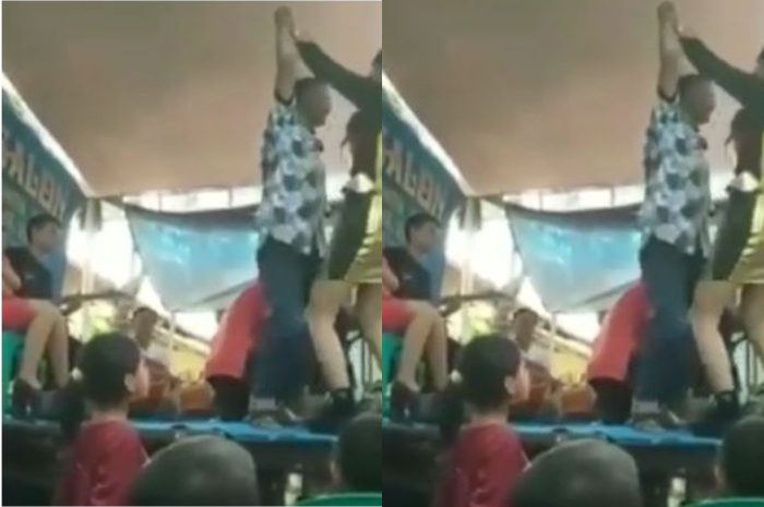 Pria ini dipergoki istri sah saat asyik joget mesra bareng biduan dangdut