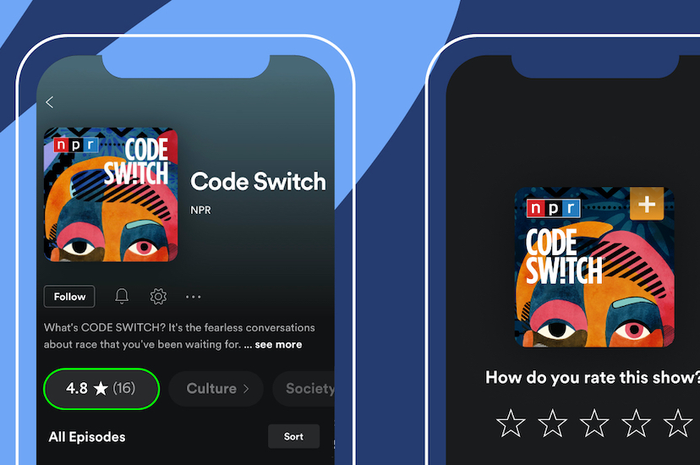 Rating Podcast di Spotify