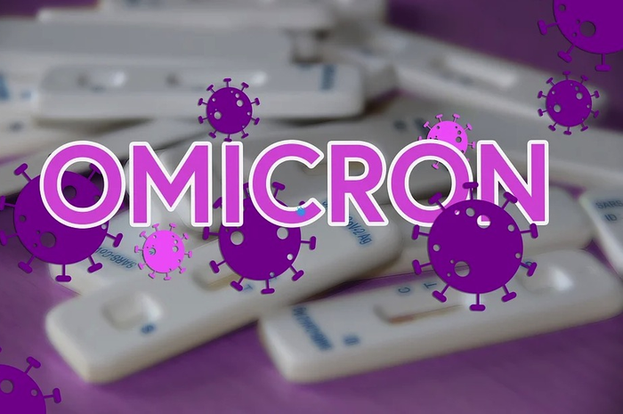 Ilustrasi varian Omicron.