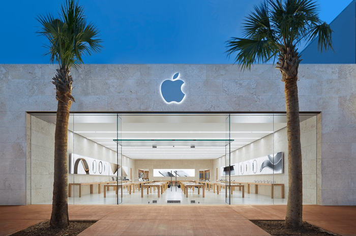 Ilustrasi gerai Apple Store Lincoln Road, Miami