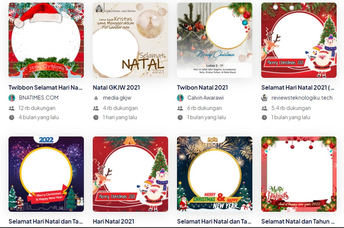 Twibbon hari Natal 2021