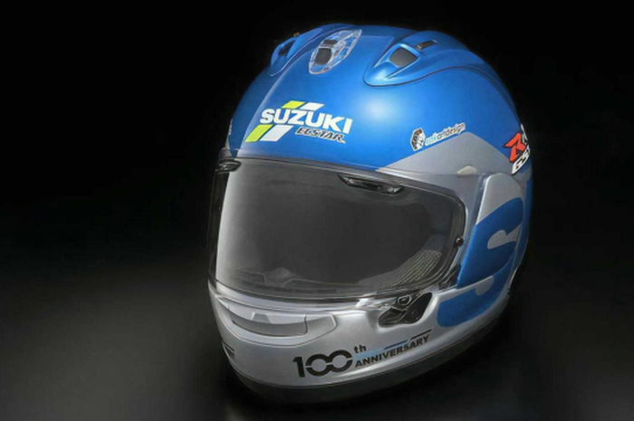 Keren nih, helm Arai edisi spesial Suzuki 100th Anniversary, cuma ada 30 unit dijual seharga Honda BeAT!