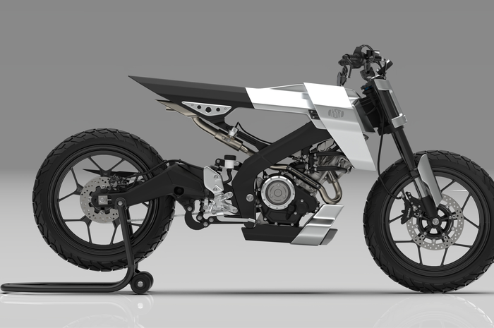 Desain modifikasi custom Yamaha XSR 155 garapan Pap N Mam Modified di Yard Built Jateng-DIY.