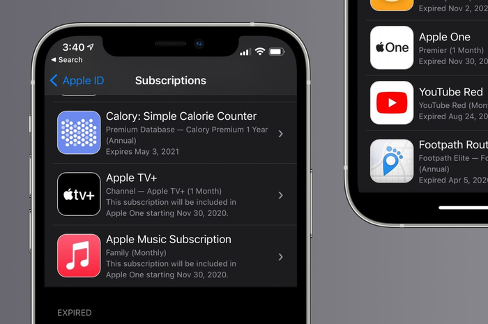 Subscriptions di iOS 15