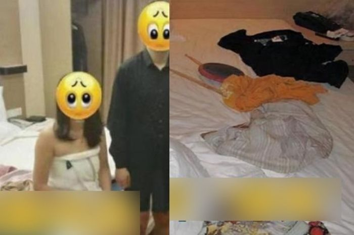 Ilustrasi wanita kepergok berhubungan intim di hotel dengan pri lain.