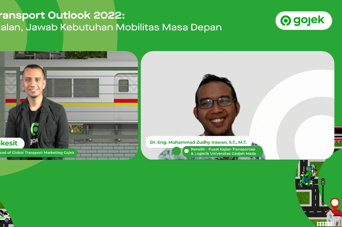 Konferensi pers Gojek Transport Outlook 2022, Selasa (18/1).