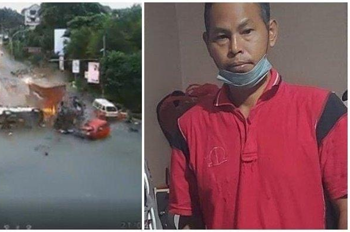 Sopir truk kontainer yang memicu kecelakaan Balikpapan, Muhammad Ali (47) langsung diamankan tak lama setelah kecelakaan terjadi.