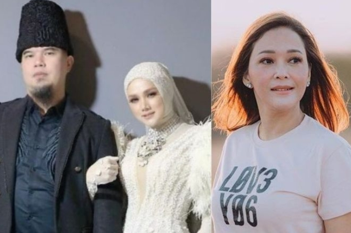 Kolase foto Ahmad Dhani, Mulan Jameela, dan Maia Estianty 