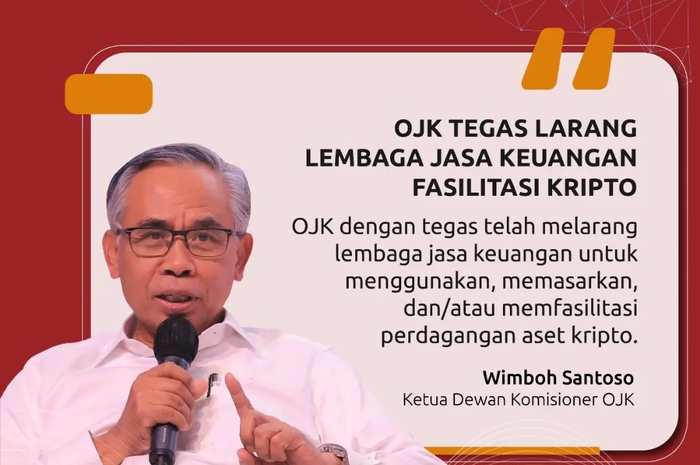 Postingan OJK yang melarang jasa keuangan untuk memfasilitasi aset kripto
