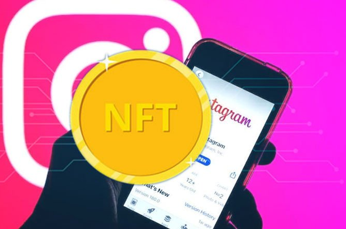 Ilustrasi Instagram dan NFT