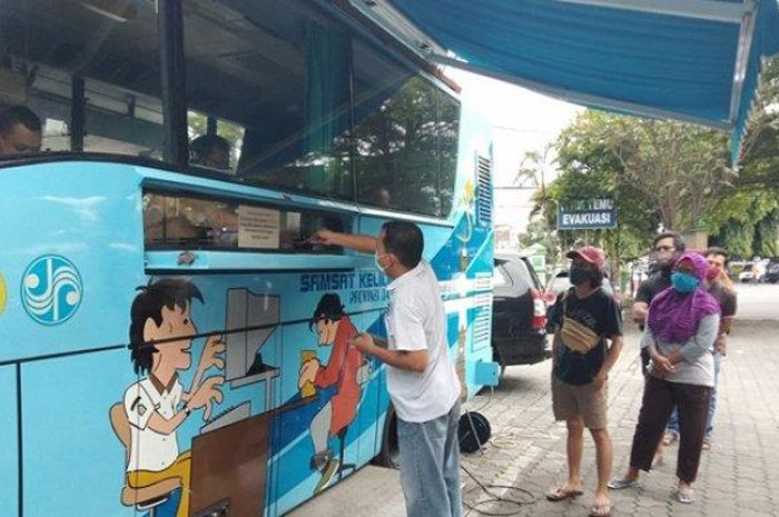Ilustrasi kendaraan Samsat Keliling.