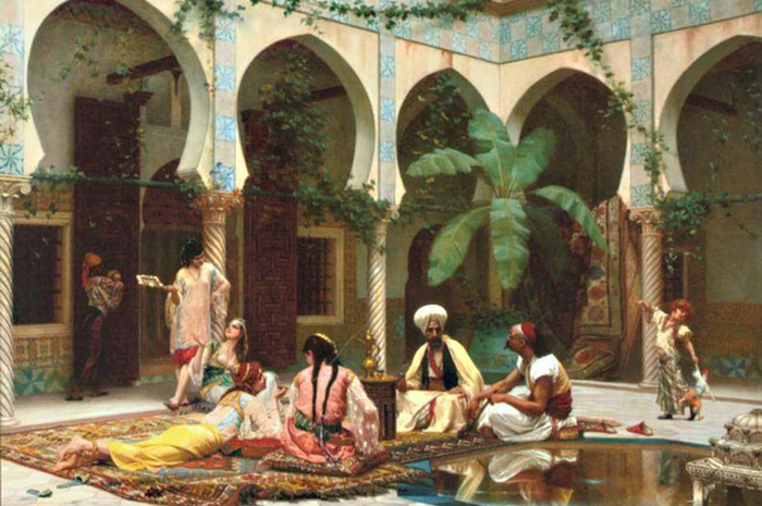 Ilustrasi kehidupan harem milik Sultan Ottoman