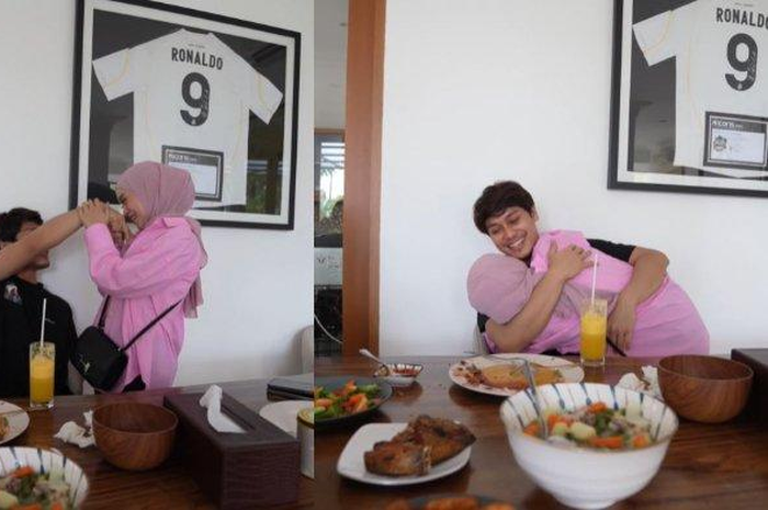 Lesti Kejora izin pergi ke Rizky Billar sambil memeluk dan gelendotan.