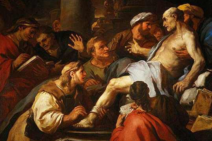 Kematian Seneca (1684), lukisan karya Luca Giordano, menggambarkan bunuh diri Seneca Muda di Roma Kuno. 