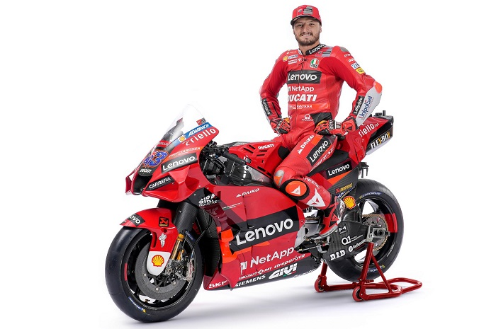 Jack Miller bareng Ducati Desmosedici GP22 untuk MotoGP 2022.