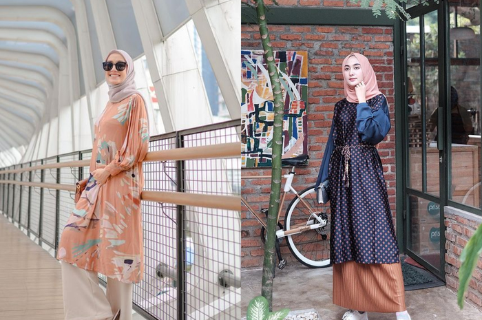 Inspirasi tunik motif modis buat lebaran 2022