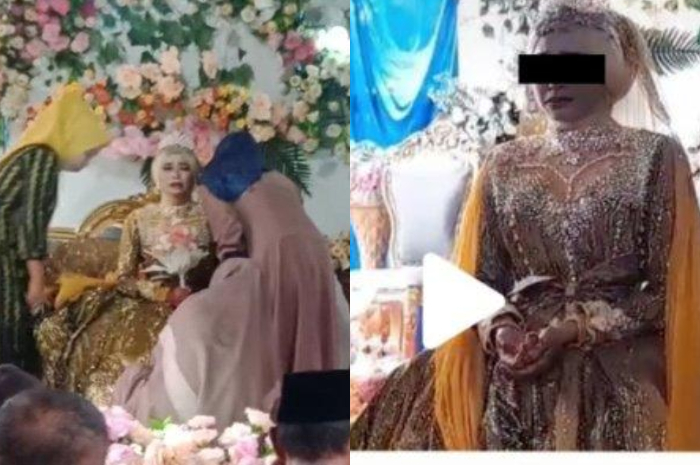 Viral pengantin wanita terima tamu seorang diri karena ditinggal calon suami