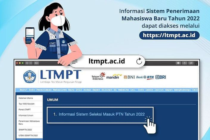 Pendaftaran akun LTMPT calon mahasiswa jalur SBMPTN 2022