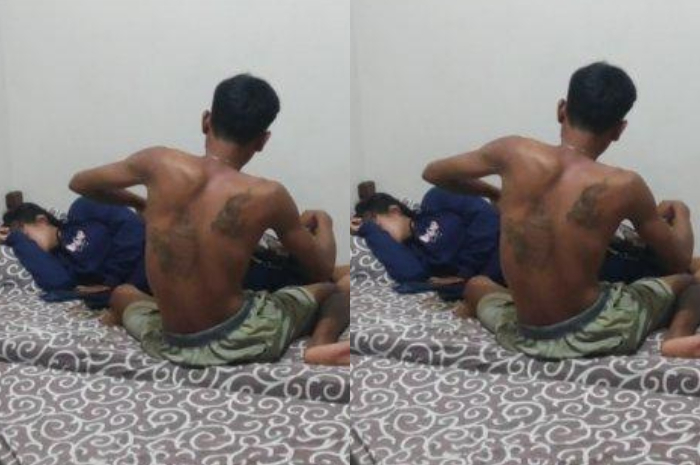 Petugas gabungan razia malam Valentine di hotel mengamankan pasangan di bawah umur di Tuban, Senin (14/2/2022)