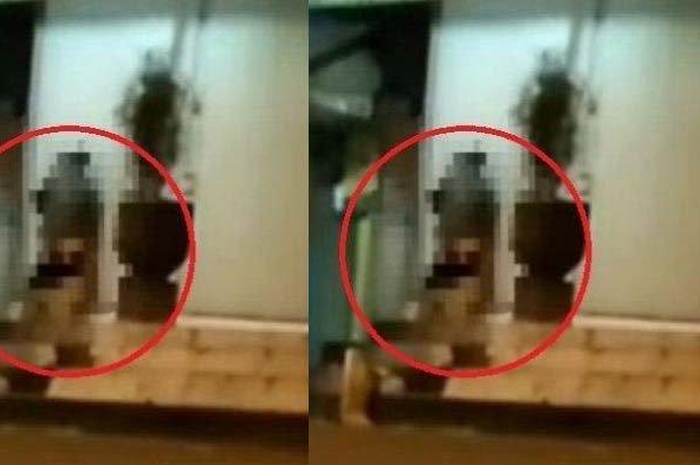 Aksi mesum seorang kakek kepergok berbuat mesum di emperan toko