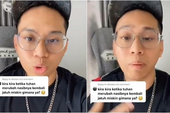 Indra Kenz sombong, berujar bahwa Tuhan tak bisa memiskinkan dirinya karena bingung.