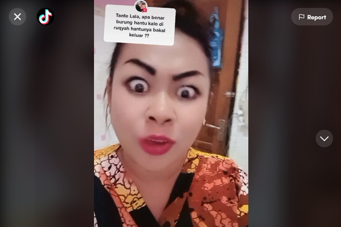 Sosok Tante Lala yang tengah viral dan tren di TikTok