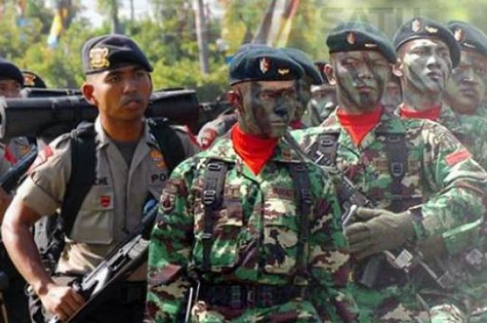 Ilustrasi TNI dan Polri
