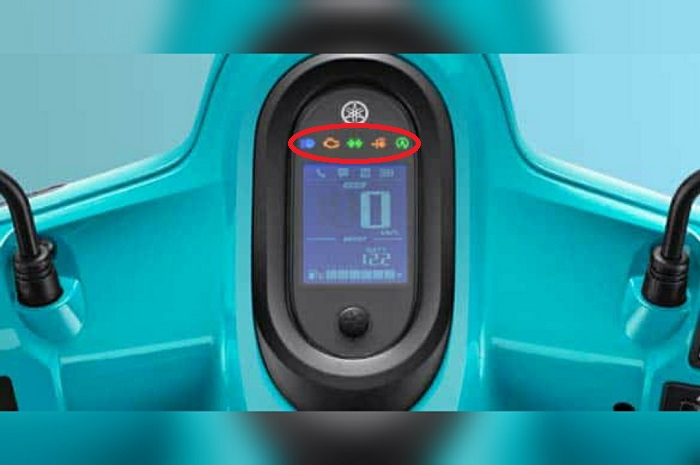 Penampakan lampu di speedometer motor injeksi Yamaha Fazzio yang menyala, ini artinya.