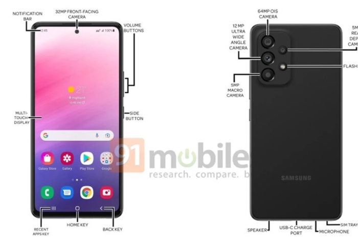 Bocoran spesifikasi kameera Samsung Galaxy A73.