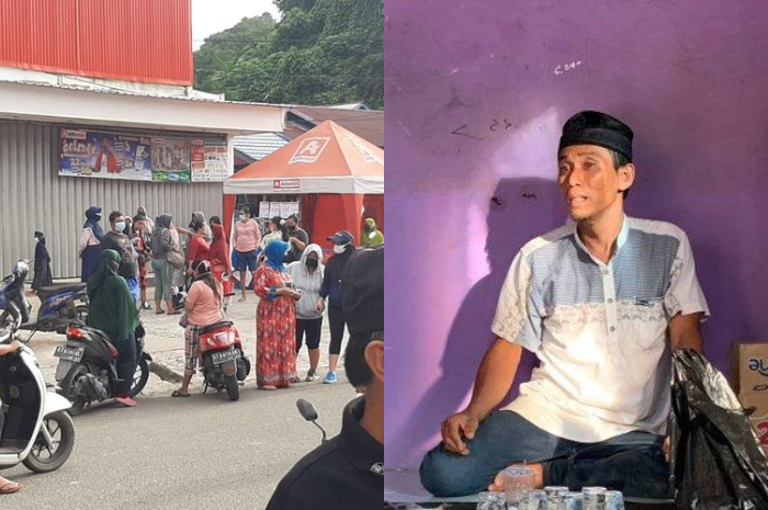 Suami dari korban meninggal akibat mengantre minyak goreng, Budianto.