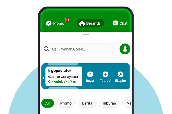 Layanan GoPay Later di aplikasi Gojek