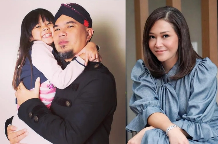 Kolase foto Ahmad Dhani, Shafeea, dan Maia Estianty 