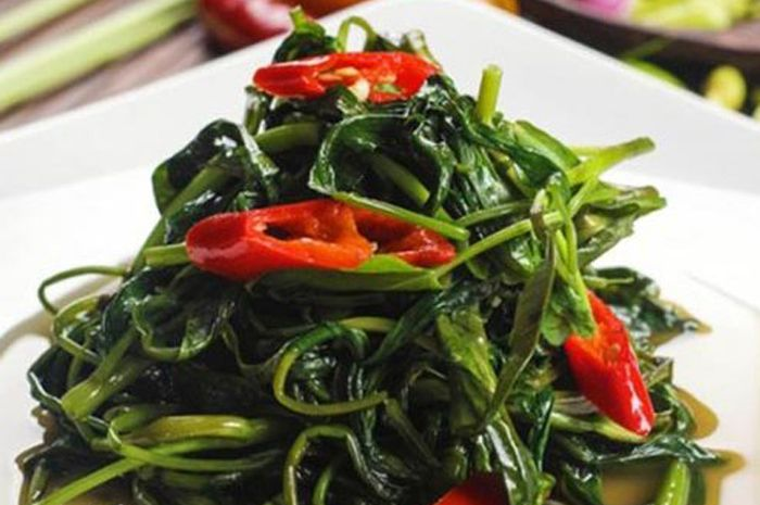 Ilustrasi tumis kangkung