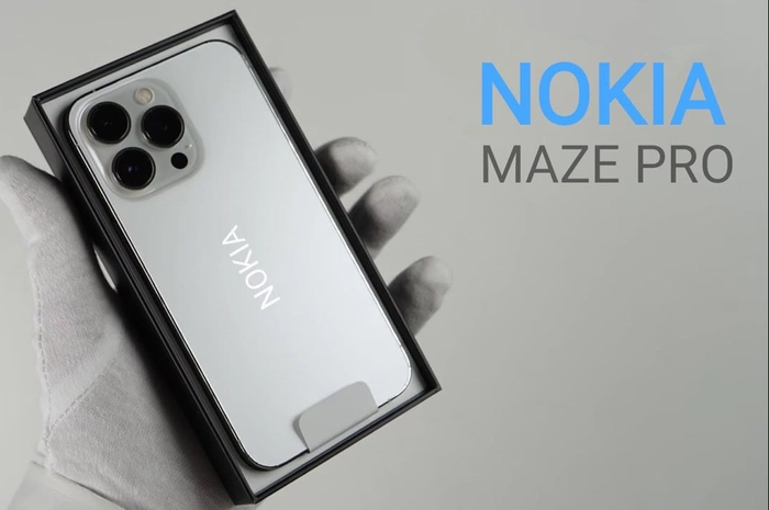 Ilustrasi HP baru Nokia dengan desain mirip iPhone 13