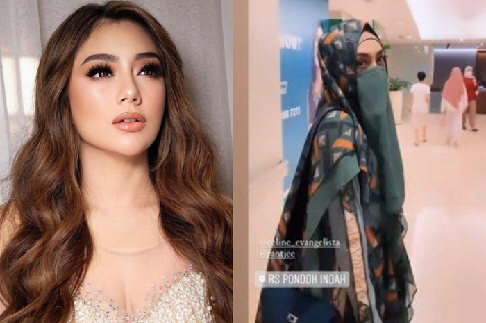 Penampilan Celine Evangelista berhijab