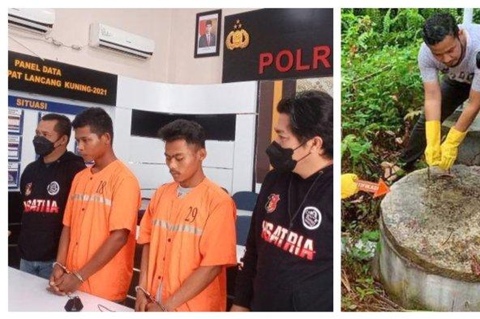 Penampakan dua dari empat remaja tanggung pelaku pencurian disertai pembunuhan di Riau