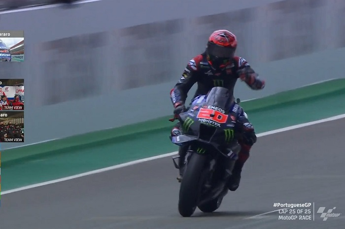 Hasil balap MotoGP Portugal 2022 hari ini, Fabio Quartararo juara Marc Marquez puas finis posisi segini.