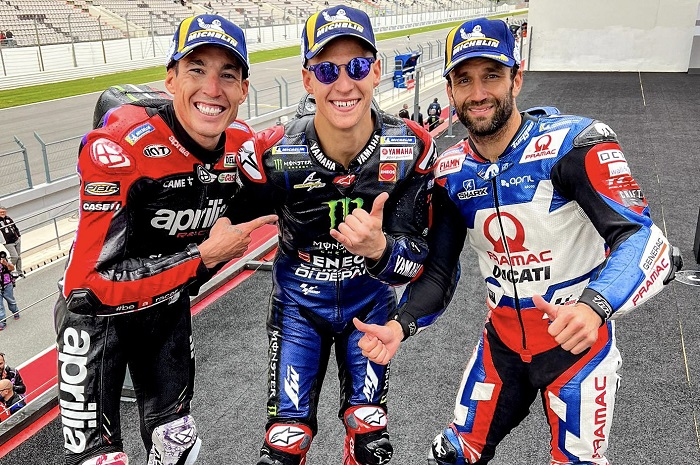 Update klasemen MotoGP 2022 usai MotoGP Portugal 2022, pembalap Fabio Quartararo dan Alex Rins resmi geser Enea Bastianini dari puncak.