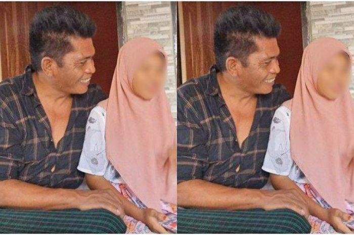 Pernikahan Sapar (55) dan Sahmin (16) Sahmin berlangsung di kediaman mempelai pria di Desa Pelambik, Lombok Tengah, NTB, Jumat (22/4/2022).