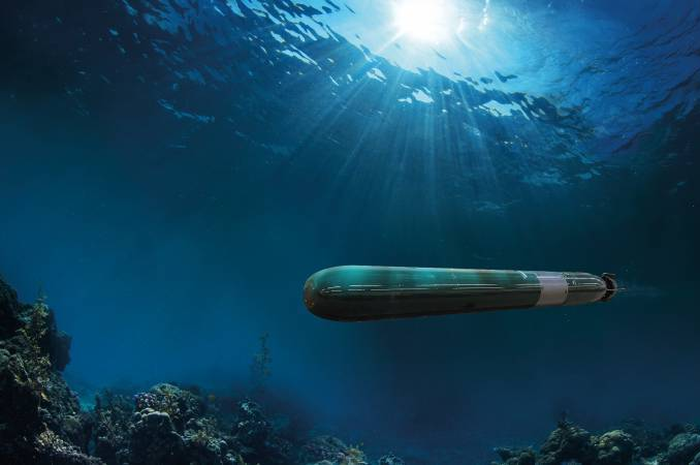 Ilustrasi torpedo nuklir bawah air 'Poseidon'