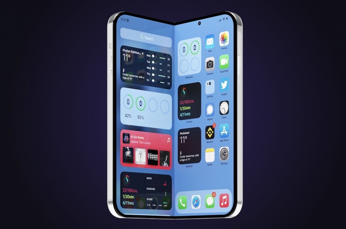 Ilustrasi iPhone lipat