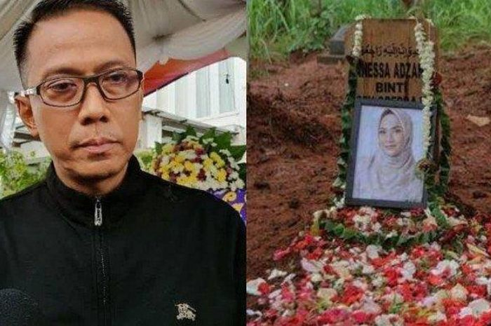 Doddy Sudrajat ziarah ke makam Vanessa Angel, abaikan kuburan Bibi Ardiansyah. 