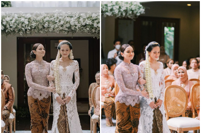 Penampilan Amanda Khairunnisa di pernikahan sang kakak, Maudy Ayunda