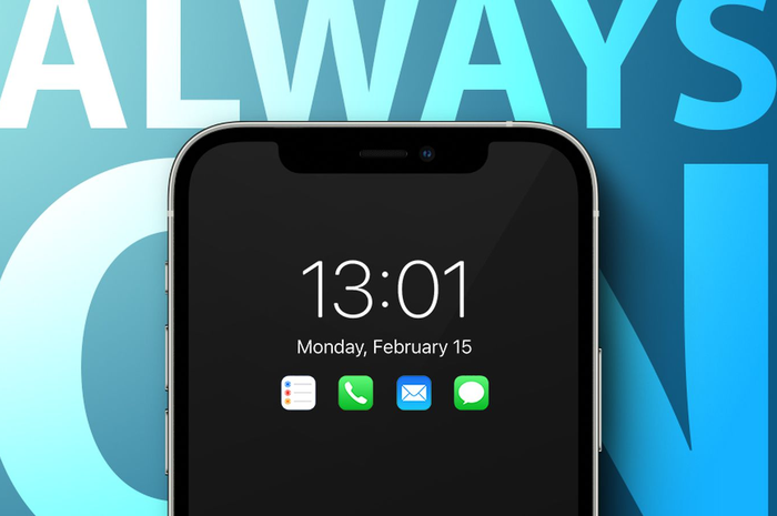 Ilustrasi Always-On Display di iPhone